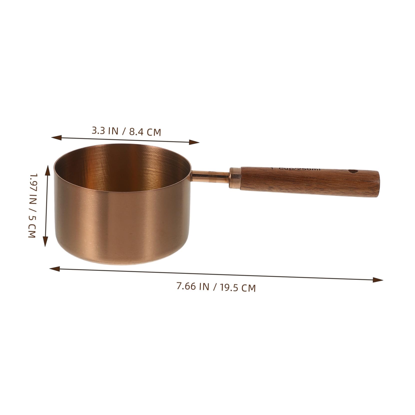 Ciieeo 8 Piezas Tazas Medidoras De Alimentos Cucharadas Cucharas Medidoras De Líquidos De Té Pequeñas Herramientas Para Hornear De Cocina Rose Gold
