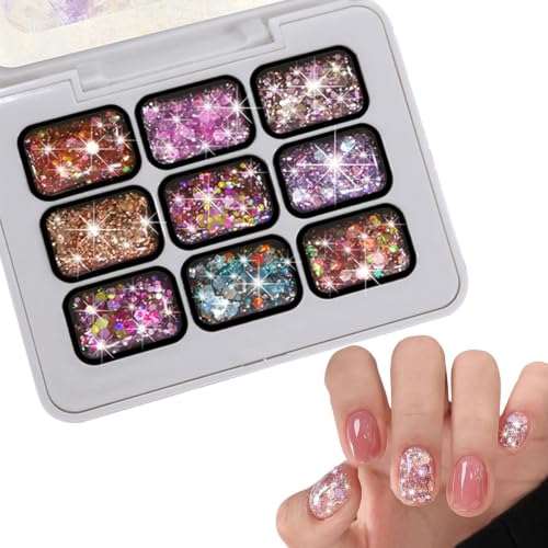Gel para uñas en paleta de 9 colores un regalo ideal para cumpleaños