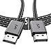 Produktbild Displayport Kabel 3m, uni DP Kabel 4K@60Hz, 2K@165Hz/144Hz, unterstützt DP++, 3D, FreeSync und G-Sync - 3M Space Grau (Nylongeflecht, Aluminium)