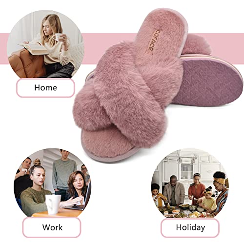 KuaiLu Ciabatte da Casa Donna Pelose Peluche Pelle...