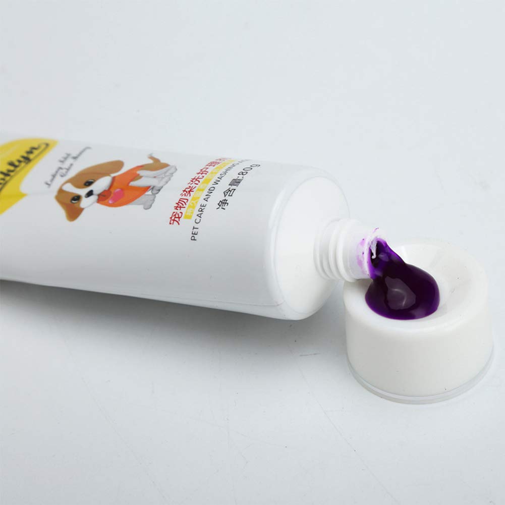 9 Colors Optional Pet dyeing cream, Hair Dyeing Cream, Pet Dog Pet Cat Hair Shampoo, Professional DIY Pet Hair Coloring Agent Use for Dogs Cat Grooming 80g/2.8oz (Nero)