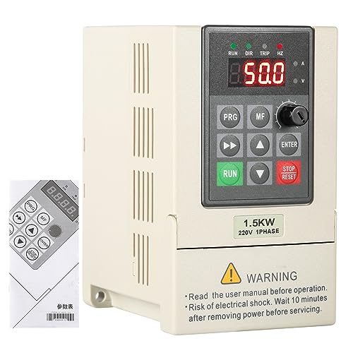 Ailao Variador De Frecuencia Trifasico Convertidor de frecuencia CNC 220V 1.5KW Entrada monofásica Salida trifásica VFD Convertidor de frecuencia Controlador de Velocidad del Motor.