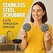 Stainless Steel Wool Scrubber (20g) – Pack of 12 + 1 | Flexible Scouring Pads for Kitchen Dishes, Pots, Pans, & Sinks