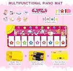 M SANMERSEN Piano Mat, Musical Keyboard Playmat 39.5" Electronic Music Animal Touch Play Blanket Funny Xmas Gift Toy