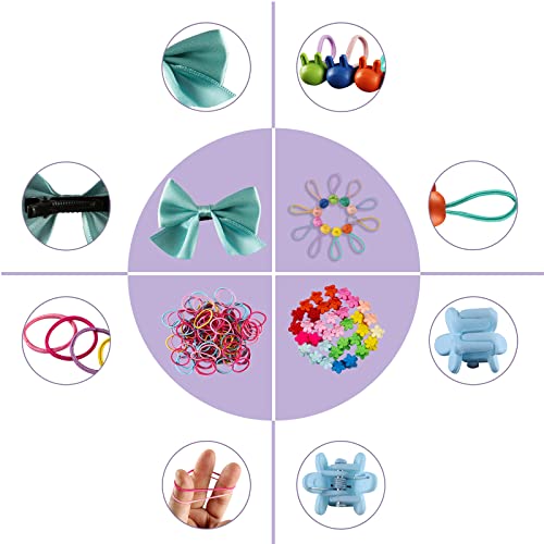 Baby Hair Accessories - Baby Hair Clips /Baby Hair Ties /Baby Bows/Flower Clips, 158 Pcs Hair Accessories For Baby Girls Toddlers Kids Birthday Christmas Gift #TOP4