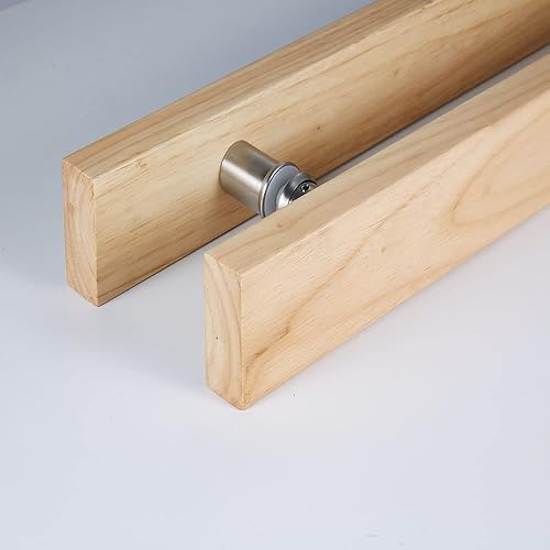 Miniatura 6 de Juego de manijas de puerta de vidrio con mango de madera de roble, personalizable, manija de puerta larga, tirador de puerta de vidrio, manija de