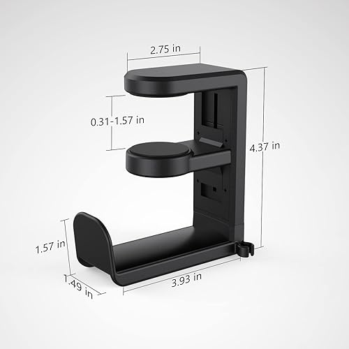 Miniatura 7 de Soporte de gancho para auriculares de PC para juegos regalo de San Valentín soporte para auriculares con abrazadera de brazo ajustable y giratoria