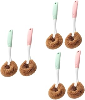 Healeved Cleaning Brush 6 pcs Sink Dish Dryer Sink Scrubber Kitchen Sink Brush Long Handle Scrubber Dish Brush Scraper Clean Dishwasher