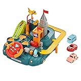 CÓMO JUGAR: El producto es un juguete divertido y perfecto para entrenar las habilidades integrales de los niños. el botón para guiar los autos de juguete a través de obstáculos y pasar .