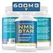 Produktbild Ultrahochreine NMN Kapseln, 600 mg pro Portion, stabilisierte Form, natürlich erhöhte NAD + Niveaus für Zellreparatur, Energie und Anti-Aging, 60 Kapseln Nicotinamid Mononukleotid Supplement
