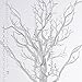 BalsaCircle 30 inch Tall White Glittered Manzanita Tree with Acrylic Garlands - Wedding Decorations Tabletop Home Decor Centerpieces Party Supplies