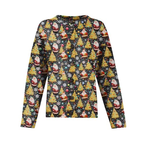 Ugly Christmas Long Cardigan Sweaters for Women Cute Fuzzy Funny Wintertime and Holiday Parties Knitted Sweater2