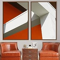 2 Piece Framed Canvas Wall Art Solid Structures Canvas Prints Home Artwork Decoration for Living Room,Bedroom - 16