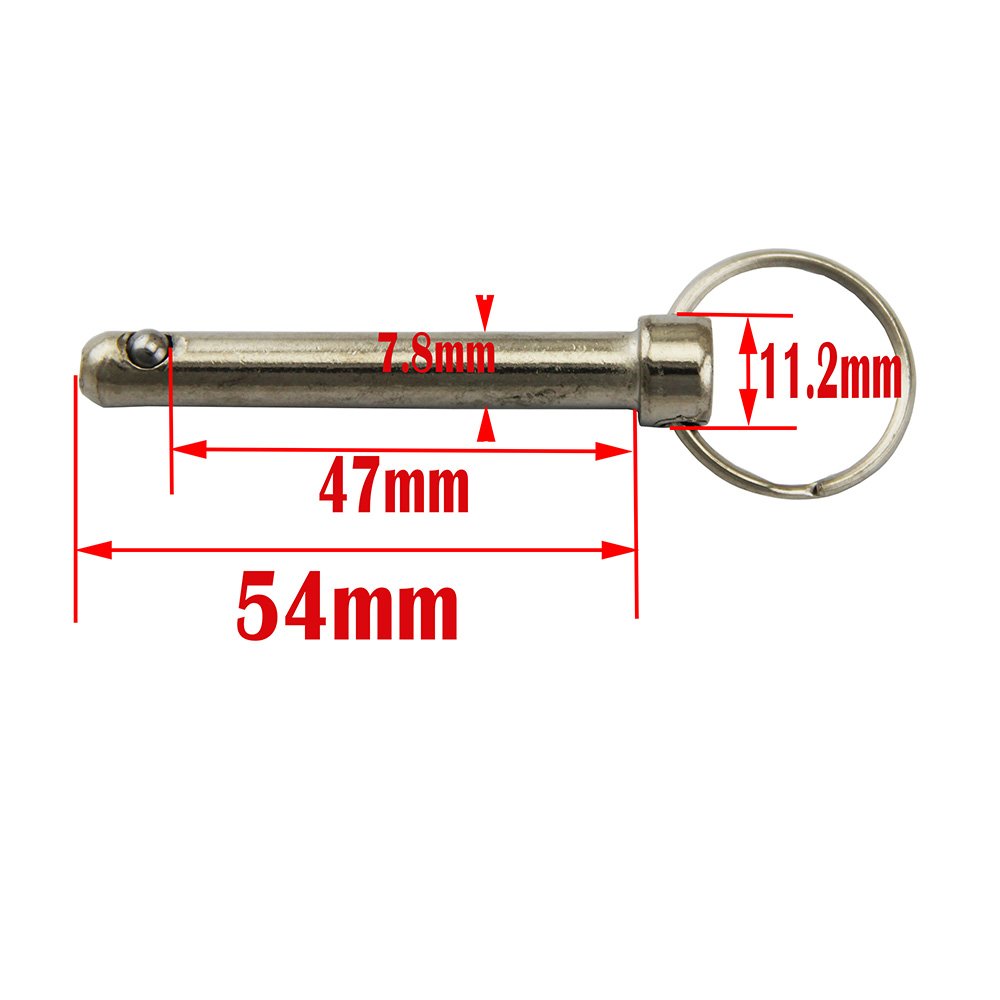 UP100 10 szt. Średnica 6 mm 8 mm 10 mm Sworzeń kulowy z końcówką kulową sprężynową (7,8 x 54 mm)