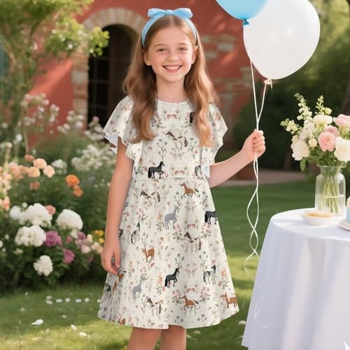 Cute Summer Dresses for Teen Girls Kids Clothes Ruffled Sleeve4