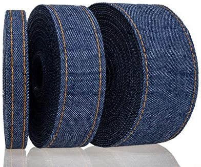 Craftdady 10.9 Yards Stitch Denim Ribbons 3/8...