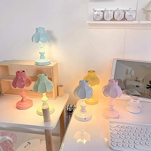 Lámpara recargable por USB, lámpara de flor de loto para niñas, lámparas para dormitorios, lámpara de noche, lámpara de flor de loto, lámpara disponible en Yaxa El Salvador