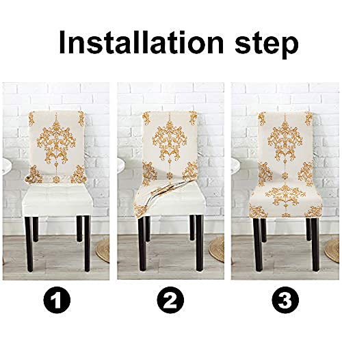 Musesh 182023020901016 Luxury Texture Fabric Pattern Baroque Damask Chair Covers Floral Pattern Slipcovers thumb #3