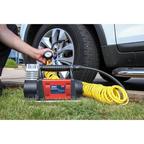 Mini compresseur d'air 12V Sealey MAC06 robuste pour pneumatiques - 3