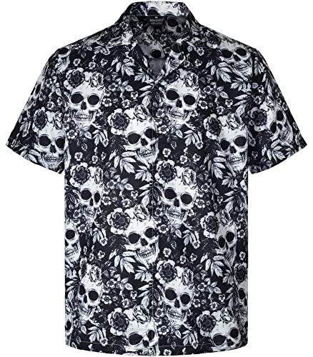 MIKENKO Lustiges Hawaiihemd Tropisch Kurzarm Sommer Strand Button Down Bier Bigfoot Hawaiihemden für Männer 3XL 4XL, S - Floral 02, XL MIKENKO Lustiges Hawaiihemd Tropisch Kurzarm Sommer Strand Button Down Bier Bigfoot Hawaiihemden für Männer 3XL 4XL, S - Floral 02, XL
