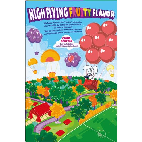 Image of Trix Breakfast Cereal, 6 Fruity Shapes, Large Size, 13.9 oz (Pack of 10)
