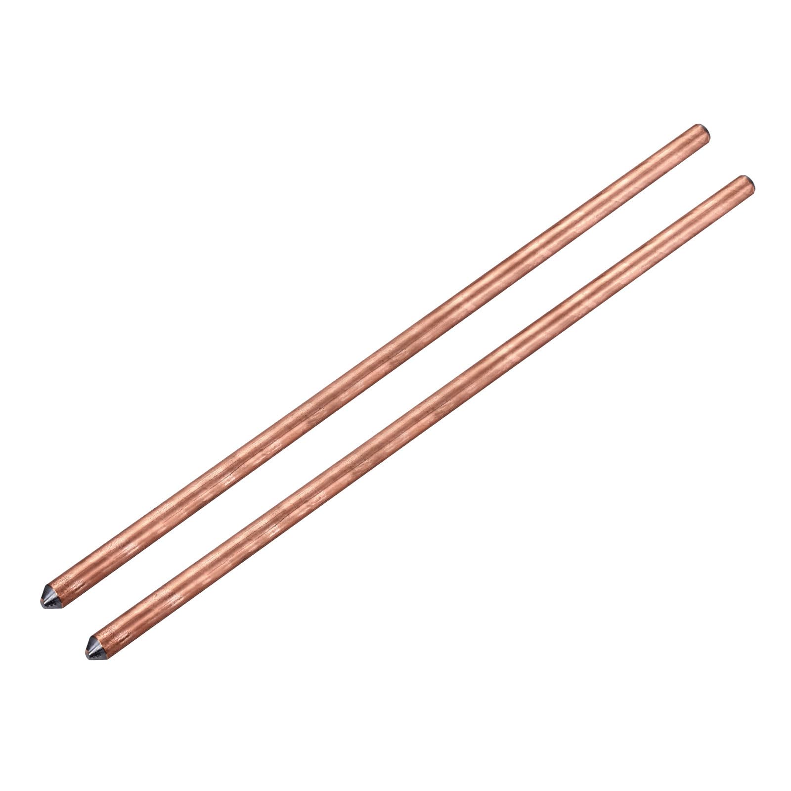 QUARKZMAN 4 Pies Cobre Tierra Puesta Varilla - 3/5" Diámetro Ideal para Eléctricas Cercas, Parabólicas Antenas, TV Antenas, Piscinas Tierra Puesta Varillas Otros Necesidad 2uds