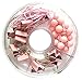 65 PCS Pink Push Pins/Paper Clips/Binder Clamps/Binder Clips, Pink Office Supplies Bulletin Boards Thumb Tacks Set Desk Accessories for School Supplies