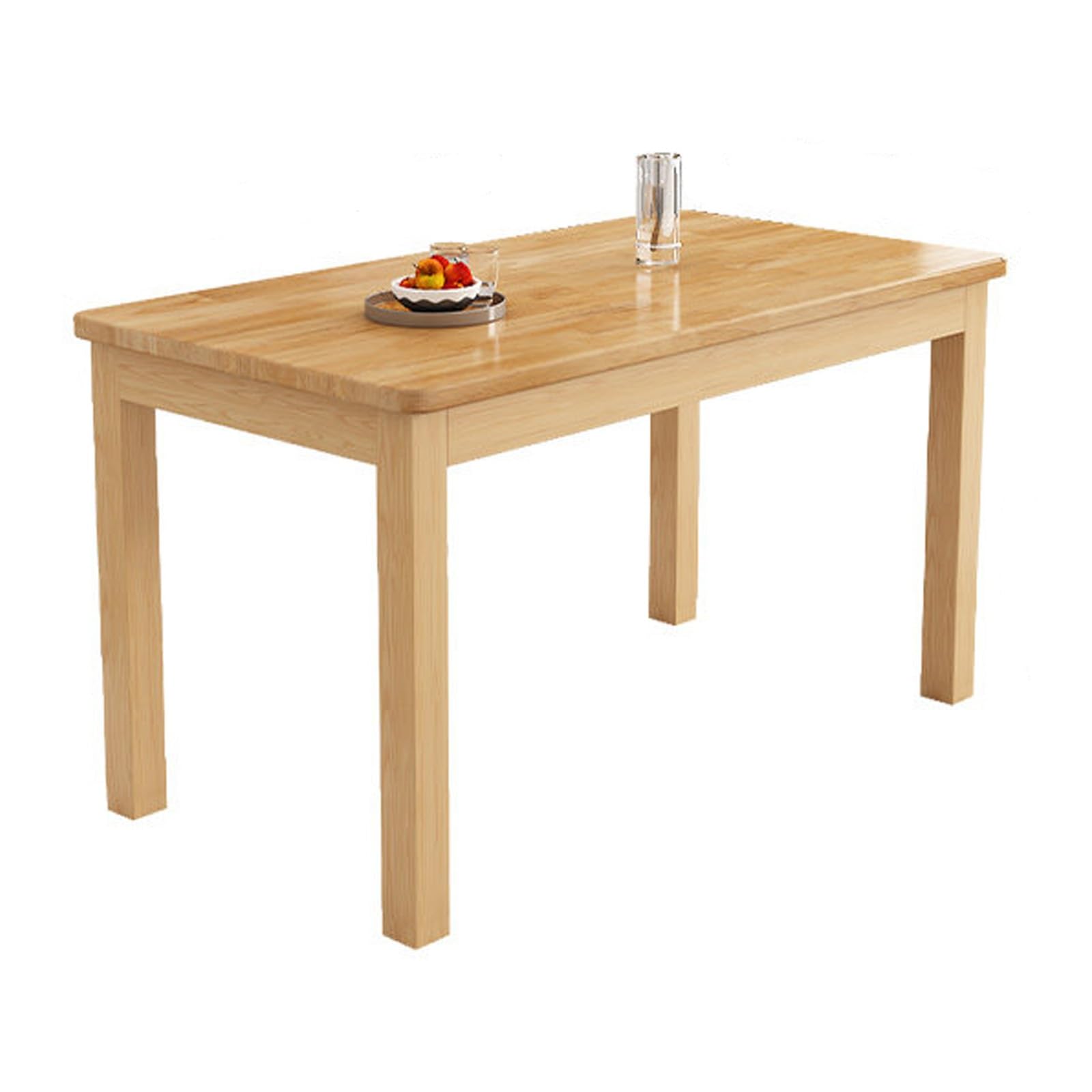 Nowoczesny prostokątny stół do jadalni pogrubiony drewniany stół do jadalni do kuchni restauracji salonu - 120 x 60 x 75 cm stylowy i meblowy
