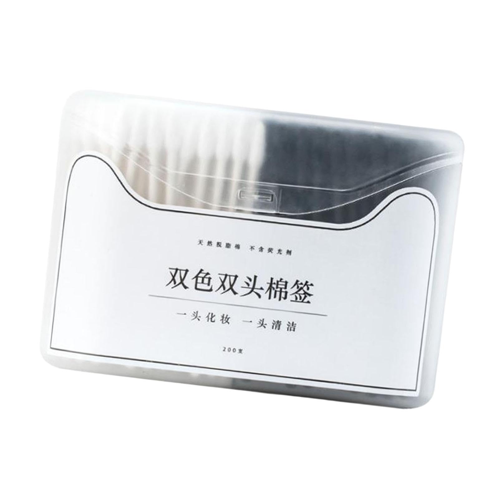 Double Tipped Cotton Swabs Beauty Cleaning Cotton Sticks For Spa Trips Salon White Black 200Pcs-picture-12