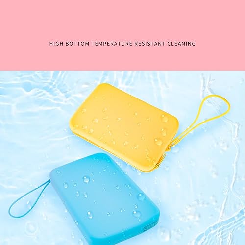 Miniatura 7 de Bolsa de maquillaje grande de silicona, bolsa de aseo de viaje para mujer, bolsa de maquillaje grande, organizador portátil para cosméticos, bolsa