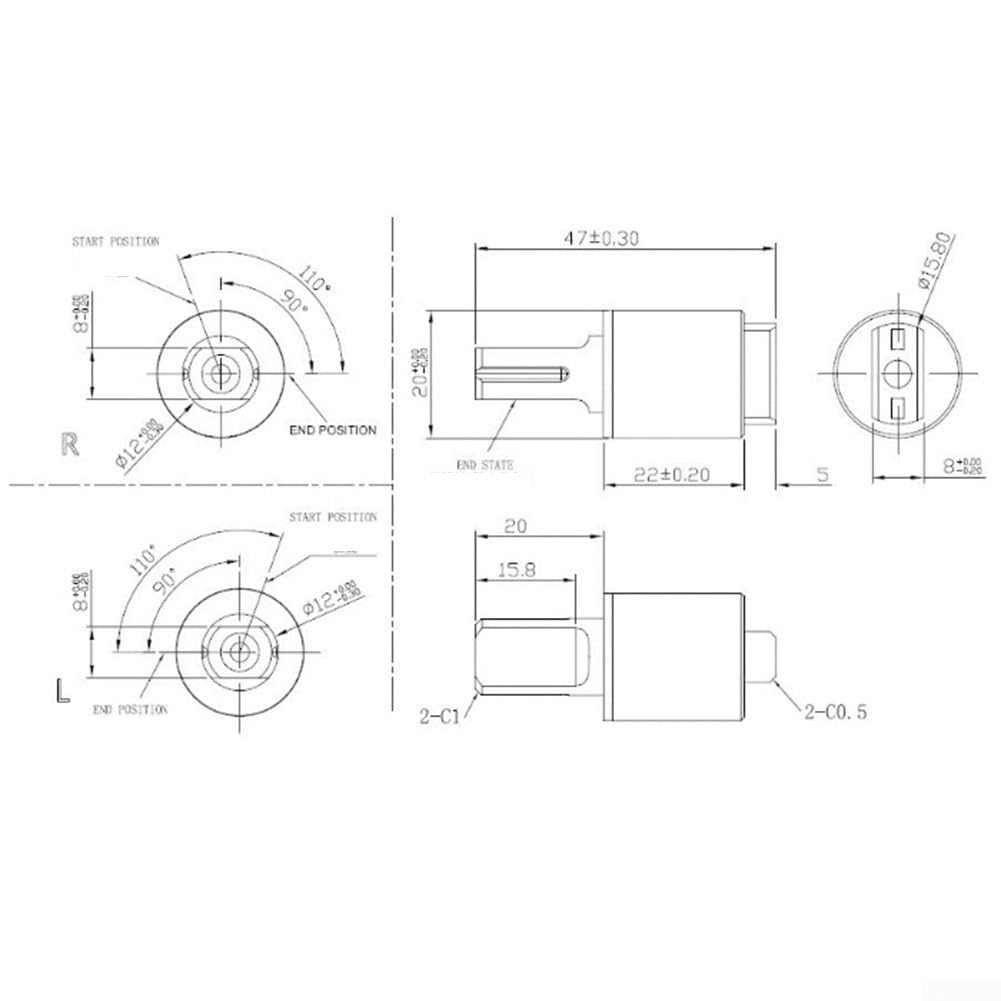 2PCS Toilet Lid Plastic Descent Damper, Toilet Seat Rotary Hydraulic Soft Close Damper Hinge, Bathroom Toilet Silent Descent Connector - Image 3