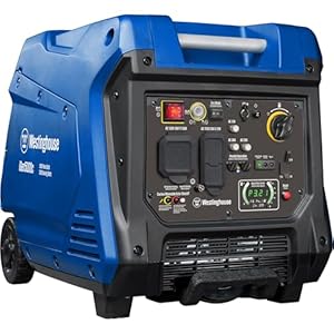 Westinghouse 5000 Peak Watt Super Quiet Portable Inverter Generator, Remote Electric Start with Auto Choke, RV Ready 30A Outlet, Gas Powered, CO Sensor, Parallel Capable