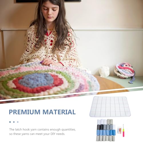 Kit de alfombra con gancho de hilo premium para manualidades de hogar 5