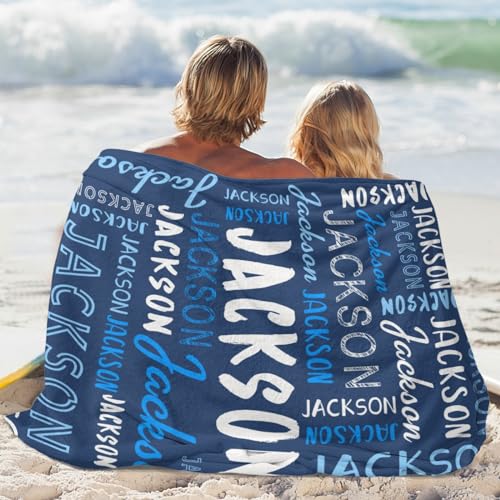 Personalized Name Blanket Customized Baby Blankets for Girls Boys Adults Monogrammed Blankets and Throws Christmas Birthday Mothers Fathers Valentines Day Gift