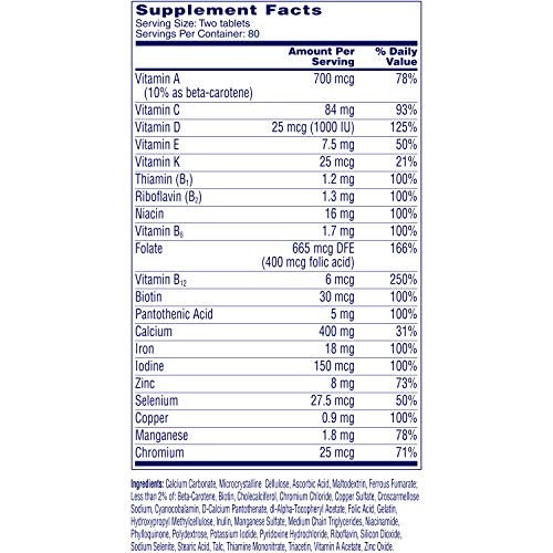 One-A-Day-Womens-Petites-MultivitaminSupplement-with-Vitamin-A-Vitamin-C-Vitamin-D-Vitamin-E-and-Zinc-for-Immune-Health-Support-B-Vitamins-Biotin-Folate-as-folic-acid-more-160-count