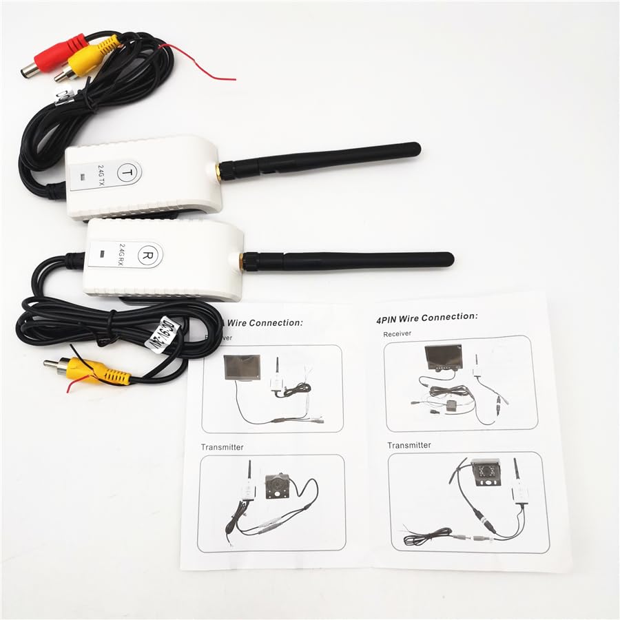 2.4ghz Wireless Av Cable Transmitter Receiver for Video Monitor Reverse Camera - Cables, Adapters & Sockets -