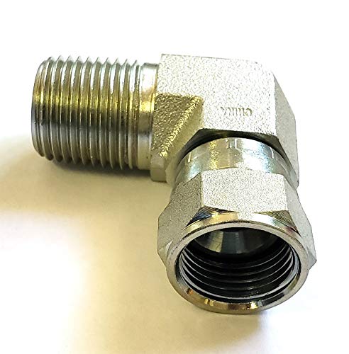 AF C5406-08-08 - 1/2 Male Pipe (.840''-14 Threads) x 1/2 Female JIC (3/4''-16 Threads) - 90° Male Swivel Elbow