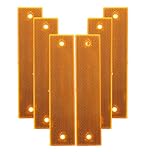 WEKADRIN 6pcs Reflective Sign Post Panels Light Reflector for High Visibility Road Markers Driveway Parking Safety
