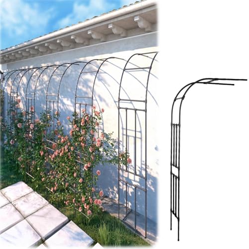 Arche de jardin en métal treillis pergola fer pour plante grimpante 120-200cm