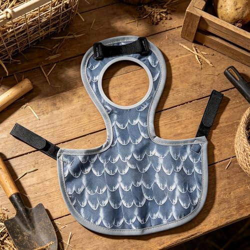 Protector de espalda lavable para aves con delantal de pollo reutilizable y cómodo 3