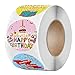 Joyeux Anniversaire Stickers Autocollants Anniversaire Étiquettes Rondes en Papier pour la Décoration de Fête D'anniversaire de Noël 500 pièces