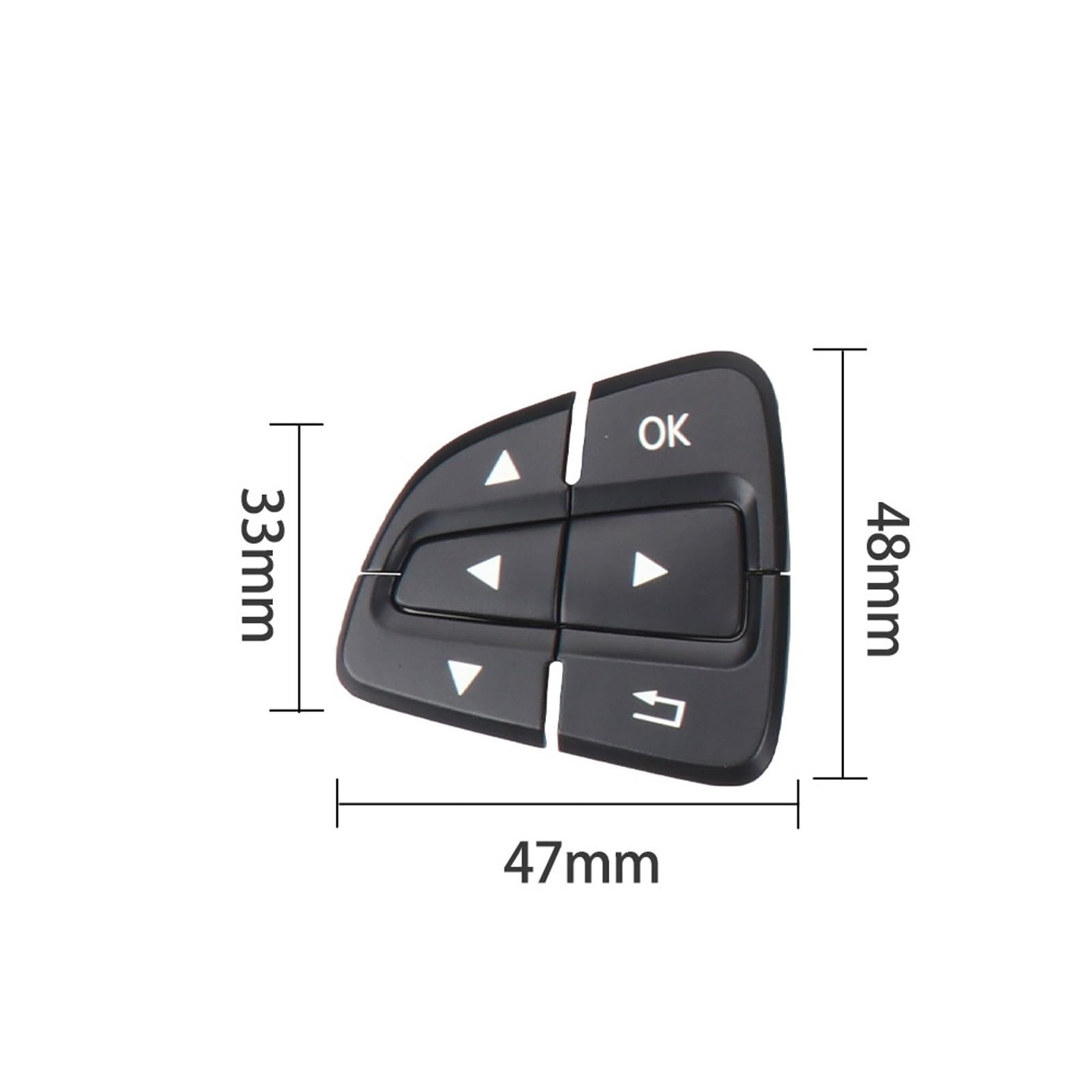 przełącznik na kierownicę Przełączniki wielofunkcyjne kierownicy samochodowej z przyciskami Pasuje do Benz ML GL AB GLA W166 W176 W246 W156(Model A Black 1 pair)