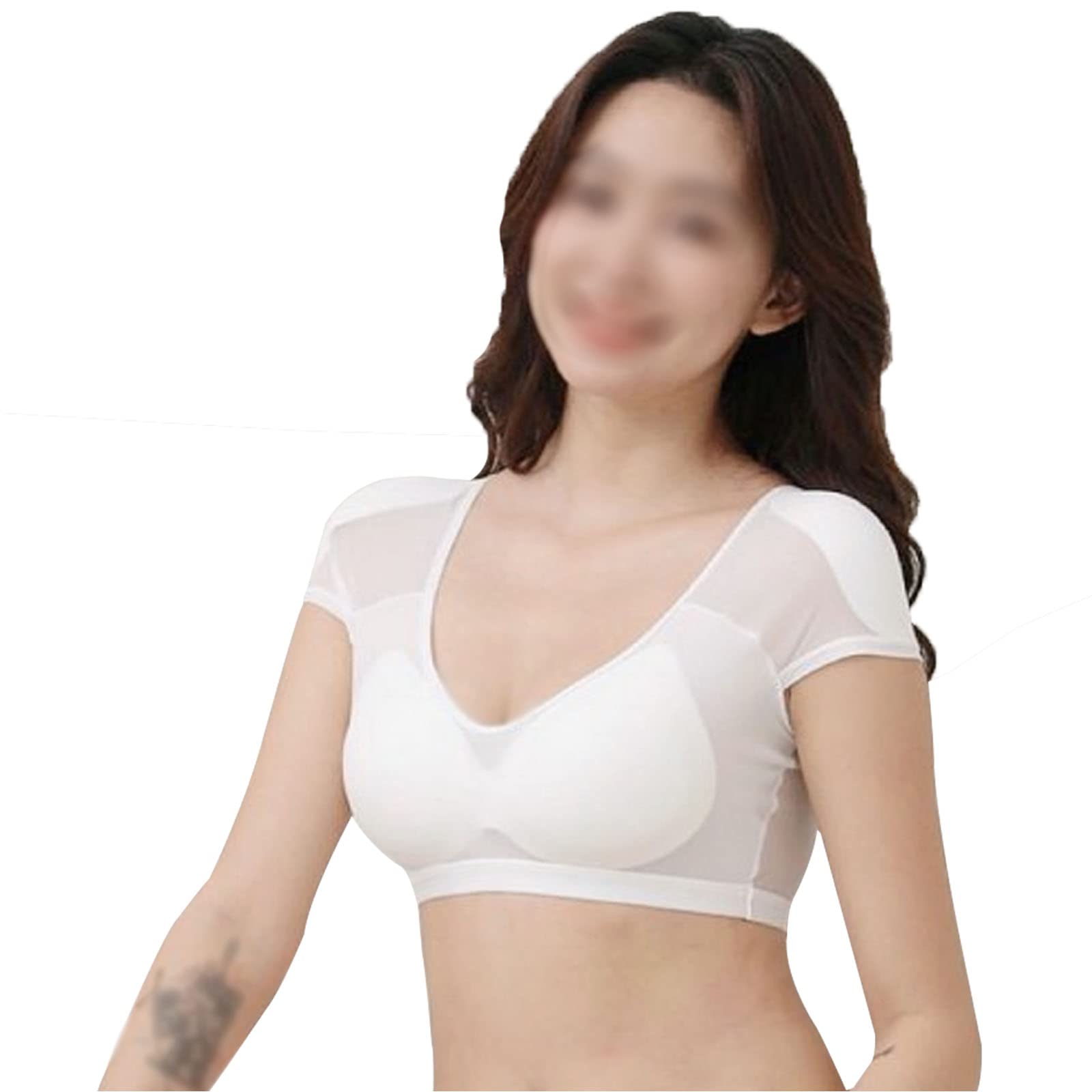 T-shirt fausses épaules rembourrées intégrées hauts tops femme XL