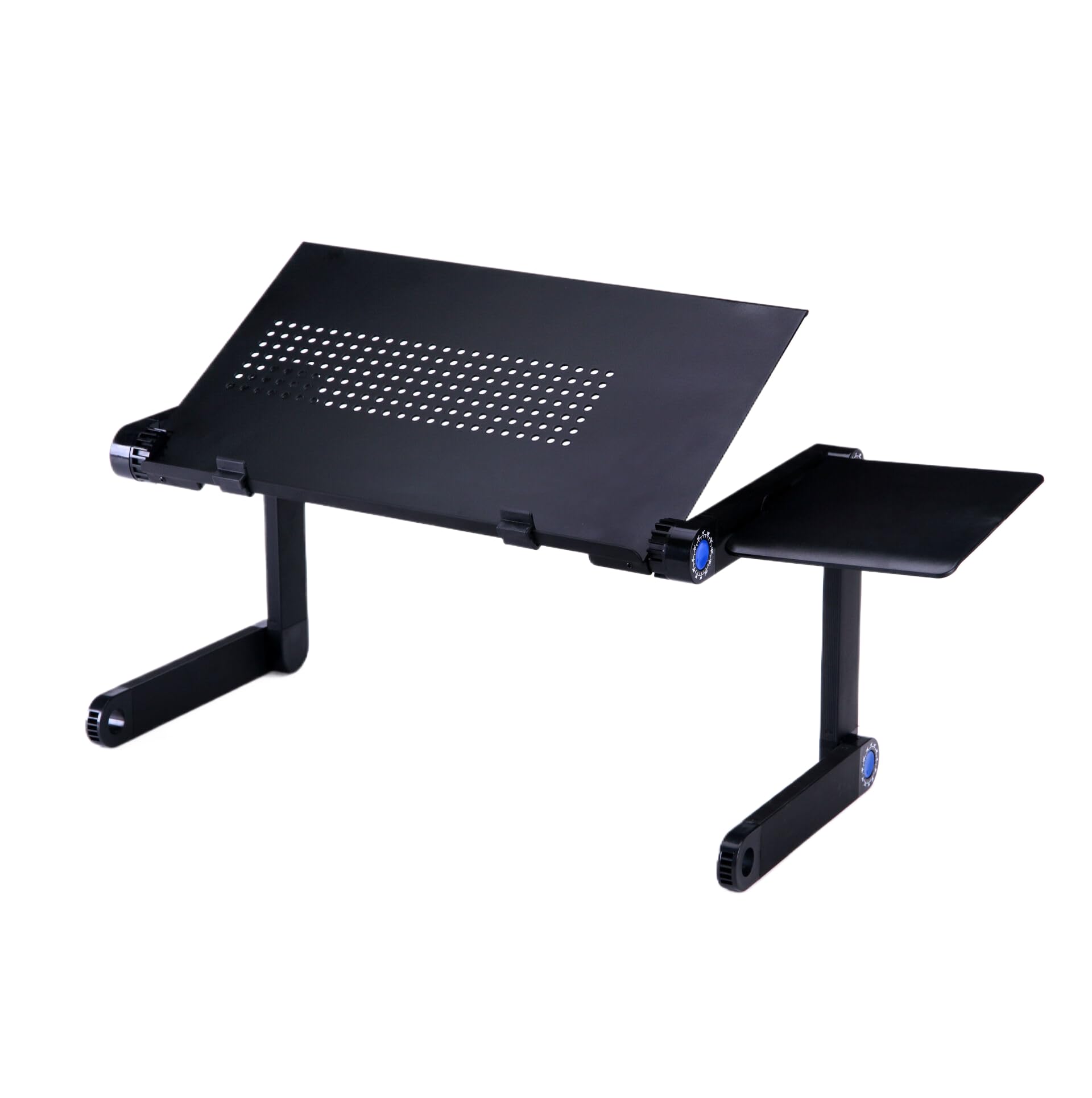 Adjustable Lap Desk Laptop Computer Portable Multifunctional Ergonomic Vented Table Stand Tray Mount Holder(420 * 260mm with Mouse Pad, Black)