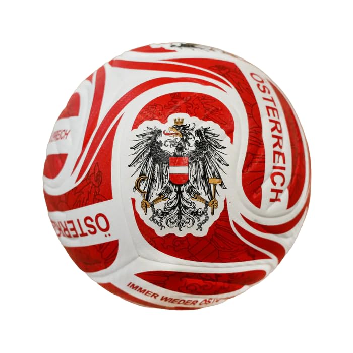 Hoamatkult Fußball Österreich Adler – WM-Kollektion Ball mit rot-weiß-rotem Design, strukturierter Oberfläche & „Immer Wieder Österreich“ Schriftzug