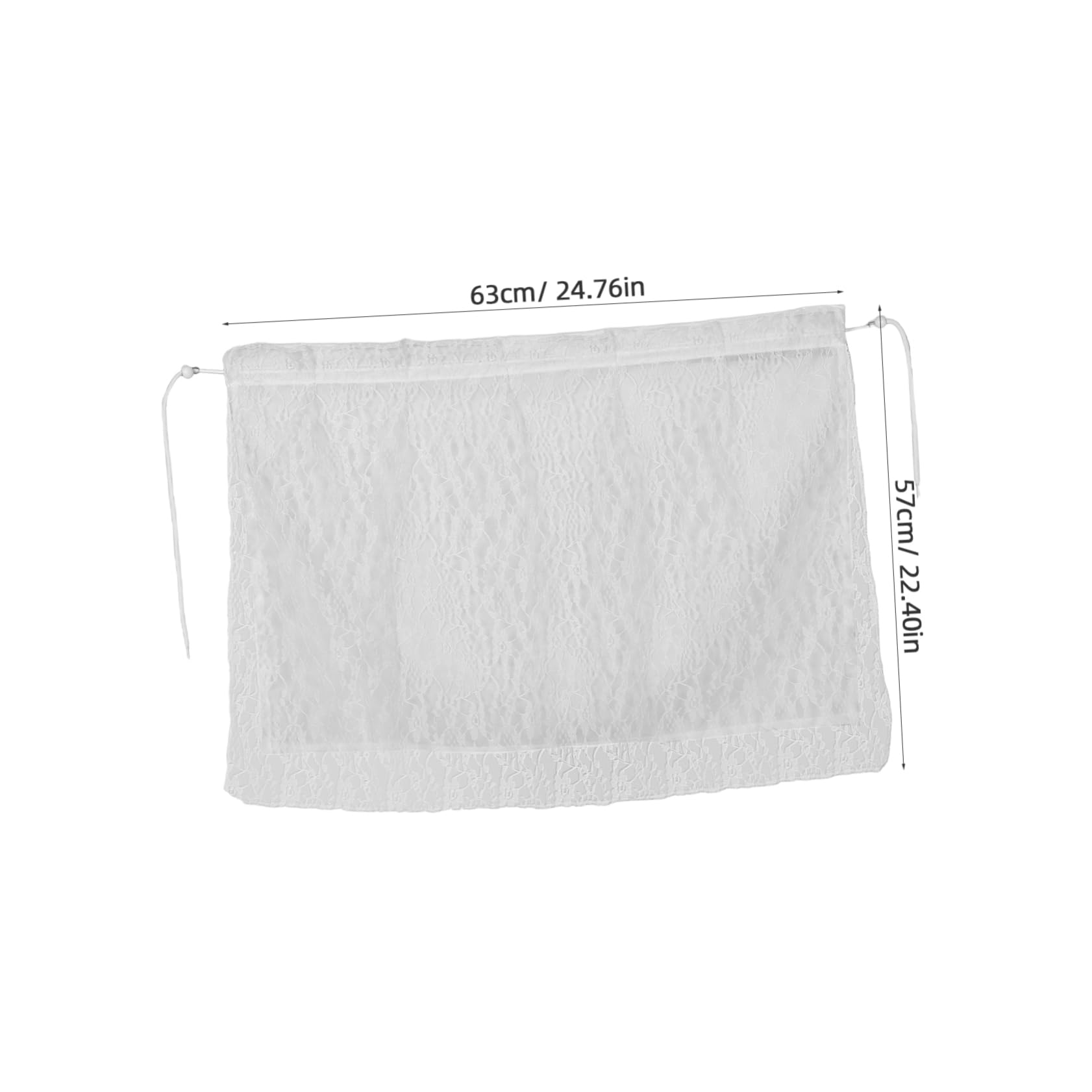 Cabilock Lace Dual UV Protection Cover for Elegant Privacy Curtain for Front Rear Windows Easy Suction Cup Installation for Sun Protection