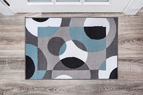 Rugshop Modern Circles Area Rug, 2' x 3', Blue