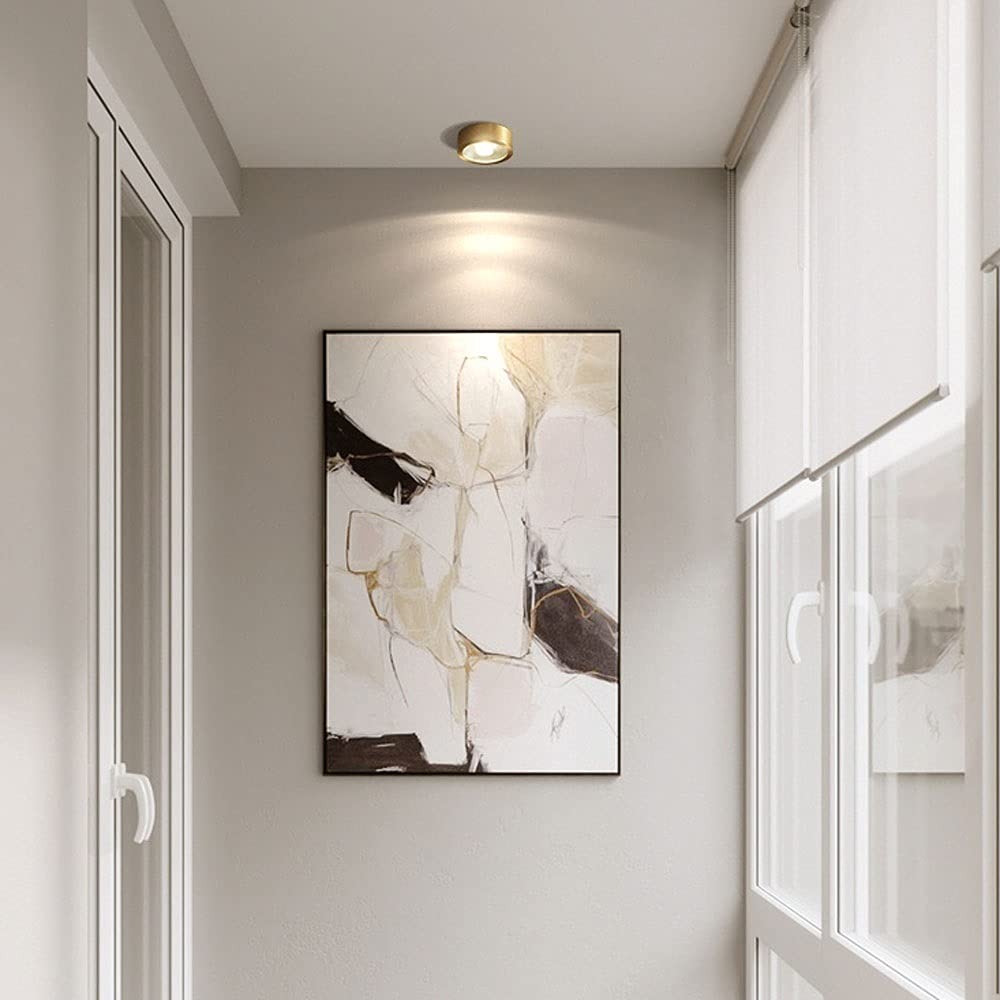 Faretti da incasso, faretti da soffitto, faretti LED da incasso in ottone, faretti da soffitto in ottone, faretti da superficie in ottone, faretti direzionali, mini faretti da soffitto in rame(3000k7w