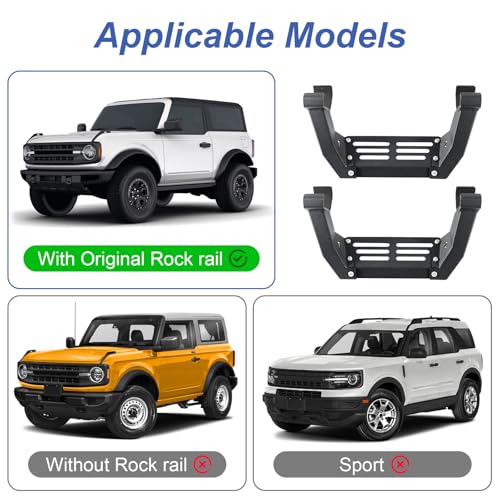 Estribos para puerta compatibles con Ford Bronco 2021-2026 miniatura 2
