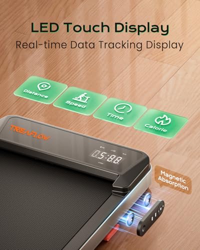 TREAFLOW 3100W Under-Desk Walking Pad with Incline & Remote — view 7